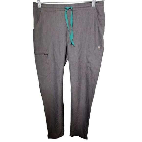 Figs Yola Women's Gray High Waisted Scrub Work Pants Size S/T - Picture 2 of 8